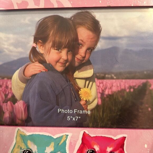 Frame Wooden Photos Pink Owls Bows - Picture 5 of 10